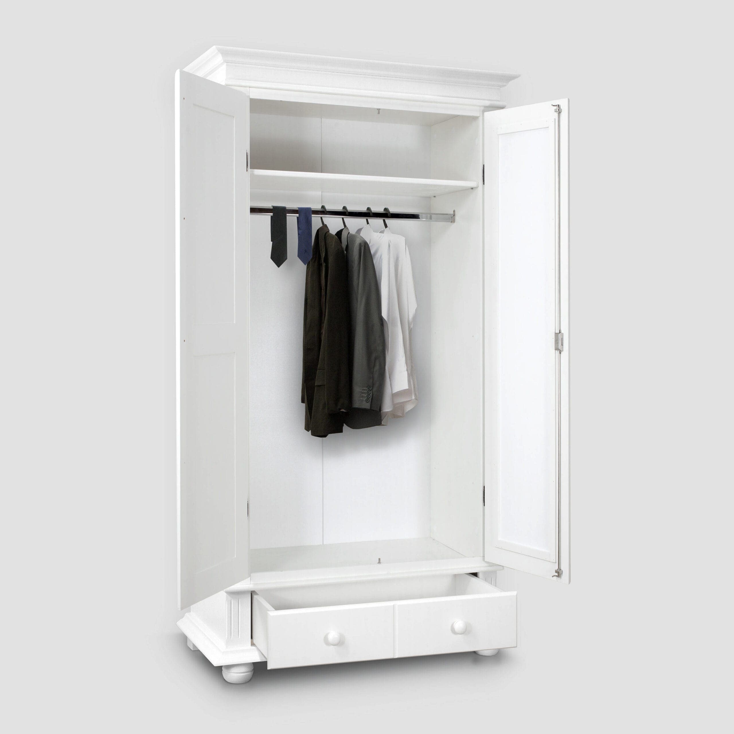 Szafka z litego drewna Nordby, 2 drzwi, 1 szuflada, 110 cm