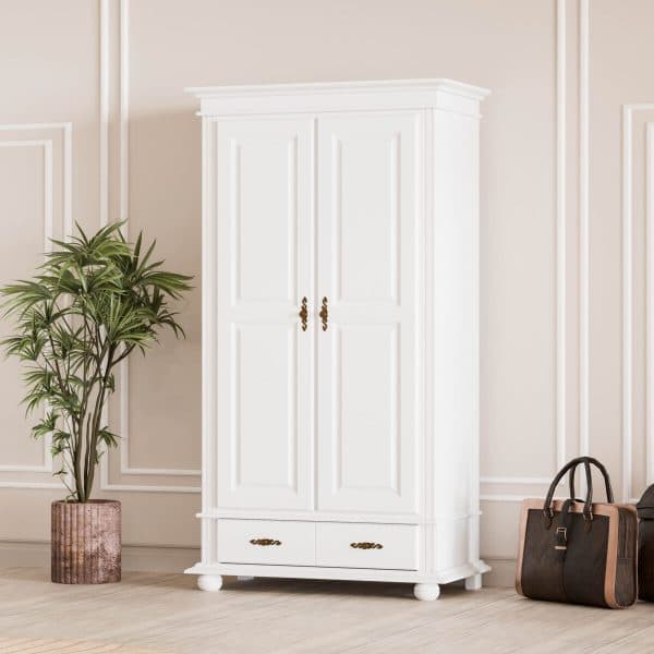 Szafka z litego drewna Nordby, 2 drzwi, 1 szuflada, 110 cm